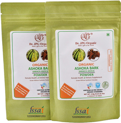 Dr. JPG Organic Ashoka Bark Powder/Chhal Powder 114g (Pack Of 2)-INDIA Organic Certified.(228 g)