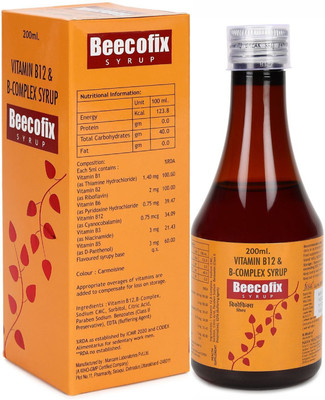 BEECOFIX Syrup Supports Overall Health (Veg) Vitamin B12 India No.1 Multivitamin Syrup(200 ml)