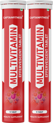 CaptainFitness Multivitamin with Minerals Effervescent Tablets|o24|(2 x 15 Tablets)