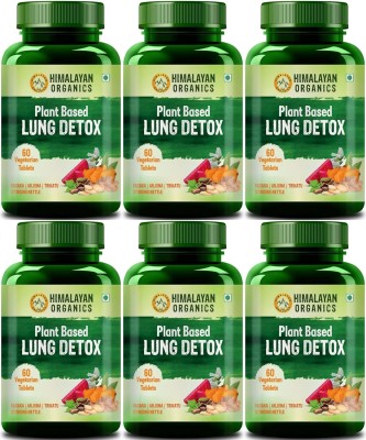 Himalayan Organics Lung Detox |Plant Based Herbal Supplement , 60 Tablets x Pack of 6(6 x 60 Tablets)