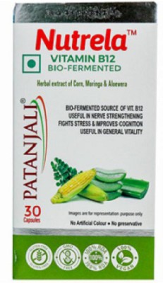 PATANJALI Nutrela Vitamin B12 Bio-Fermented Herbal Extract Pack Of 3(3 x 30 Capsules)