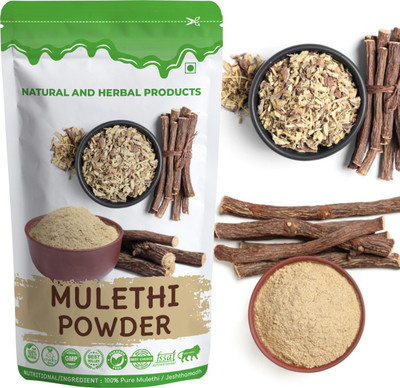 NATURAL AND HERBAL PRODUCTS Mulethi Powder For Cough | Mulethi Stick For Face Pack | Hair Care | Eating Pure(100 g)
