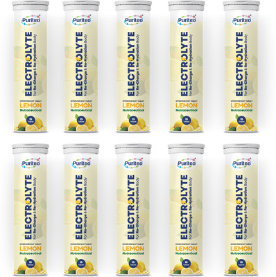puriteo ELECTROLYTE EFFERVESCENT TABLET LEMON 10(10 x 15 Tablets)