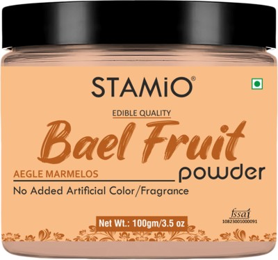 STAMIO Bael Fruit Powder 100gm | Dried Belgiri, Bealgiri, WoodAegle Marmelos(100 g)