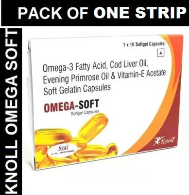 Knoll OMEGA SOFT CONTAINS OMEGA 3 COD LIVER OIL VITAMIN E SOFTGEL CAPSULES(10 Capsules)