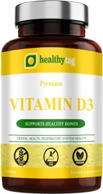 Healthy Tag Plant Based Vitamin D3 K2 MK7 Supplement Veg (K180)(90 Tablets)