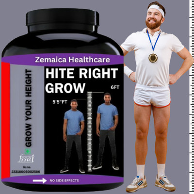 Zemaica Healthcare Hite Right Grow | Height Increasing | Height Growth & Height | Gain | Capsule(30 Capsules)