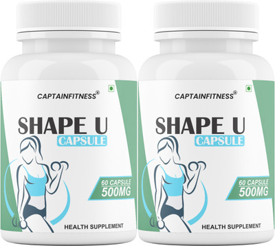 CaptainFitness Shape u Capsule For Fat Loss Supplement (90)(2 x 60 Capsules)