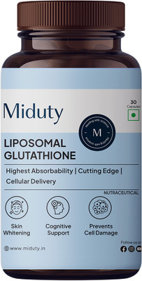 Miduty Liposomal Glutathione 650mg Skin Whitening - Anti-aging-Lipoglow-High Absorption(30 Capsules)