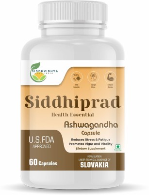 SIDDHIPRAD Ashwagandha - Reduces Stress - Promotes Vitality, Strength & Endurance(60 Capsules)