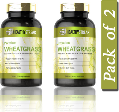 Healthy Streak Wheatgrass 800 mg Tablets (S229)(2 x 60 Tablets)