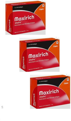 Maxirich multivitamin softgel pack of 3 (3 x 30 No)(3 x 30 Capsules)