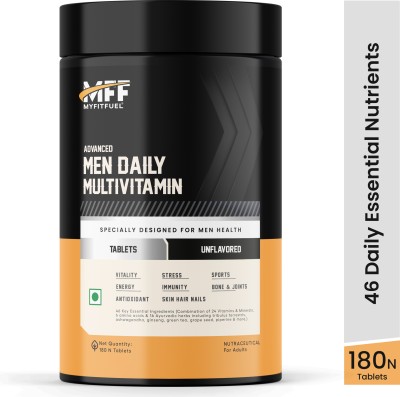 MyFitFuel Men Advance Daily Multivitamin (26 Vitamins, Minerals, Herbs Extracts) 180 Capsule(180 No)