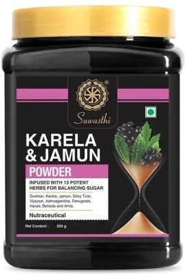 SUWASTHI Karela Jamun Powder With 11 Potent Herbs Helps Regulate Sugar Management