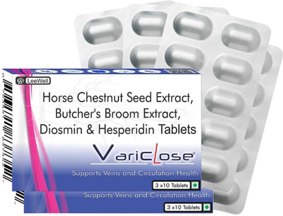 variclose Diosmin, Hesperidin-Piles, Varicocele & Varicose veins supplement(2 x 30 Tablets)