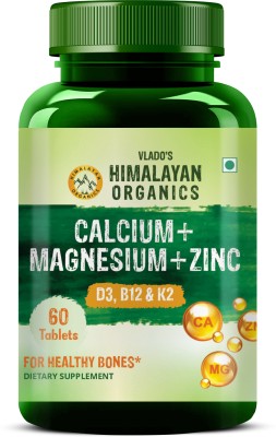 Himalayan Organics Calcium Magnesium Zinc Vitamin D3 & B12(60 Tablets)