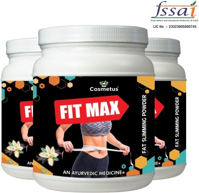 Cosmetus Fit Max- Herbal Fat Loss Powder for Slim Body for Men & Women (Vanilla Flavor)(3 x 100 g)