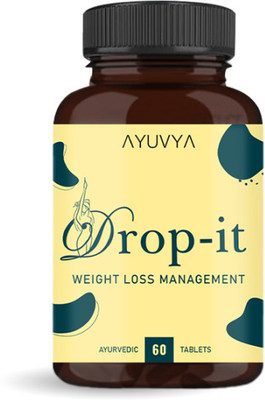 Ayuvya Drop-It I Ayurvedic Weight Loss I With Mukul & Triphala(60 Tablets)