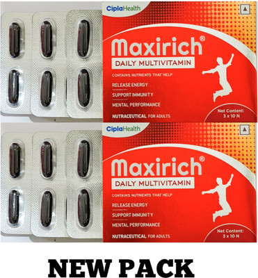 Maxirich Multivitamin and Minerals Softgel Capsules 6 strip (60 capsules)(6 x 10 No)