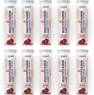 puriteo MULTIVITAMIN EFFERVESCENT TABLET ROSE 10(10 x 15 Tablets)