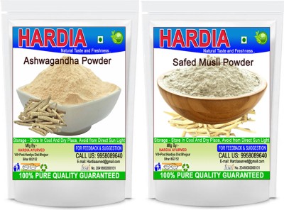 Hardia Ashwagandha Safed musli churna powder combo pack(2 x 100 g)