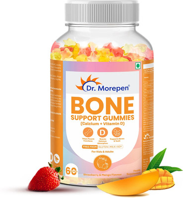 Dr. Morepen Bone Support Gummies With Calcium & Vitamin D For Muscle Functions Bones & Teeth(60 Tablets)