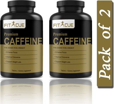 Fitcue Caffeine 200mg Supports Focus, Energy, Endurance Tablets (D188)(120 Tablets)