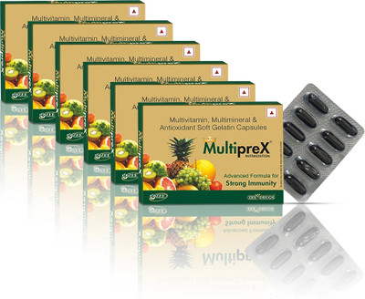 Multiprex Multivitamin & Multimineral Capsules Boost Overall Wellness-Pack of 06(6 x 10 Capsules)