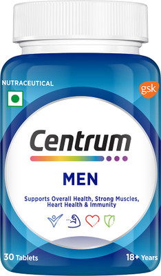 Centrum Men|Supports Overall Health (Veg) | World's No.1 Multivitamin(30 Tablets)