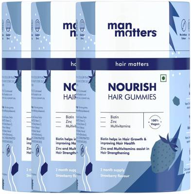 Man Matters Biotin Hair Gummies for Men | Multivitamins for Hair Growth | 3  Month Pack - Price History