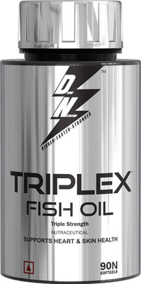Dn With Divine Nutrition TRIPLEX FISH OIL | 90 SOFTGELS CAPSULE | 3X More EPA and DHA(90 Capsules)