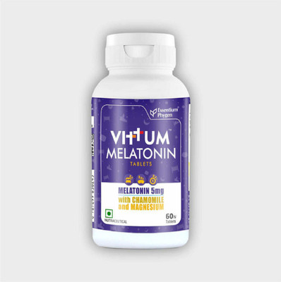 ESSENTIUM PHYGEN Vittum Melatonin Sleep 'n' Stress Support Tablets(60 Tablets)