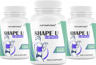 CaptainFitness Shape u Capsule For Fat Loss Supplement (137)(3 x 60 Capsules)