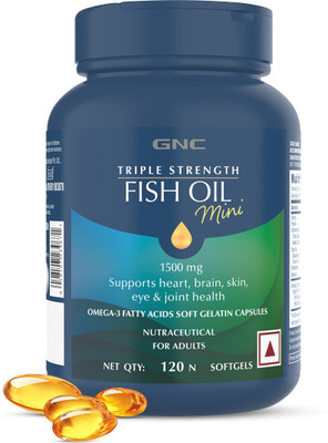 GNC Triple Strength Fish Oil Mini Softgels(120 Tablets)