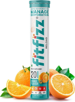 FITFIZZ Reload - Low Sugar Energy Drink for Instant Hydration Pack Of 1(20 Tablets)