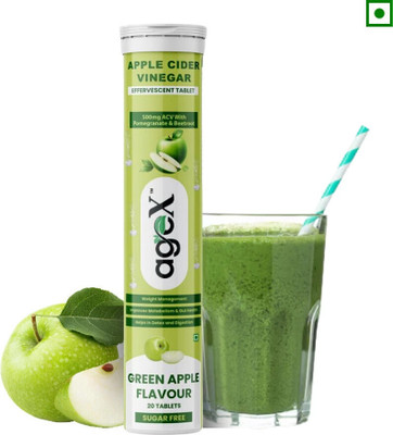Age x Apple Cider Vinegar Effervescent Tablets, 500mg(20 Tablets)