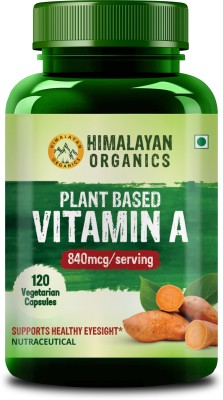 Himalayan Organics Plant-Based Vitamin A Supplement Supports Healthy Eye Sight|Natural Anti-Oxidant(120 Capsules)