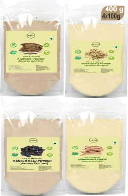 Farmhook Akarkara, Safed Musli, Ashwagandha and Kaunch Seed Powder - Combo(4 x 100 g)