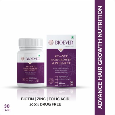 Bioever Biotin Tab Advance Hair Growth Supplementary 30 Tabs For Men & Women(30 Tablets)