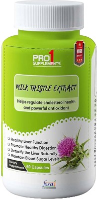 Pro1 Supplements Milk Thistle Extract Capsules for Liver Detox - 60N(500 mg)