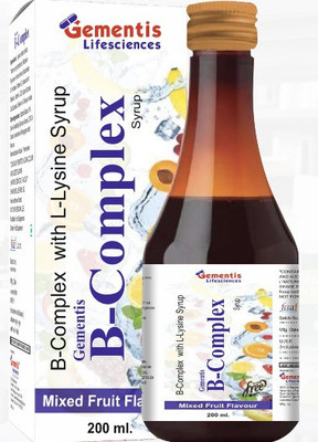 gementis MIX FRUIT FLAVOUR SUGAR FREE B-COMPLEX SYRUP 200 ML(200 ml)