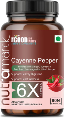 NUTRAMARCK Cayenne Pepper Capsules | Natural Metabolism Booster & Weight Management(90 Capsules)