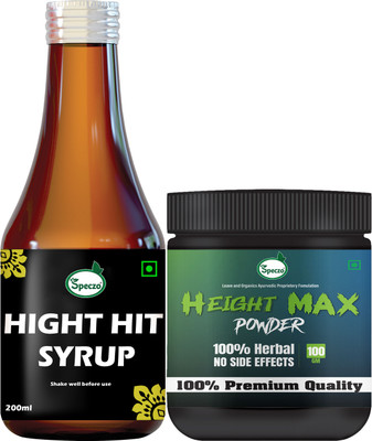 speczo Height Syrup & Height Max Powder Combo | Height Growth Medicine | Boys & Girls(2 x 150 g)