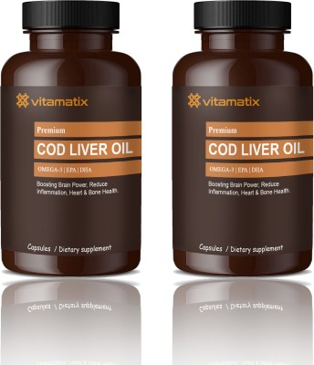 Vitamatix Cod Liver Oil Softgel Capsules (G238)(2 x 60 Capsules)