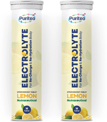 puriteo ELECTROLYTE EFFERVESCENT TABLET LEMON 02(2 x 15 Tablets)