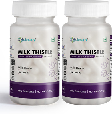 elicura Milk Thistle 300mg with Turmeric Extract(2 x 60 Capsules)