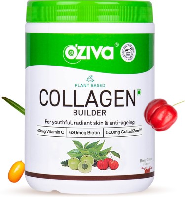 OZiva Vegan Collagen (Berry Orange) with Biotin & Vit C for Brighter & Youthful Skin(250 g)
