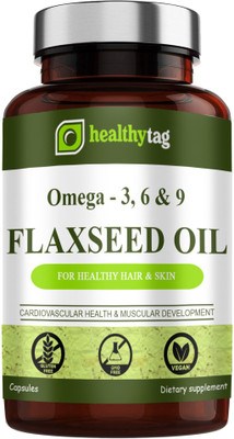 Healthy Tag Flaxseed extract Capsules Omega 369 (H103)(60 Capsules)