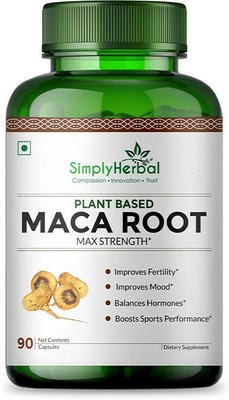 Simply Herbal Maca Root Extract 800 Mg Veg Capsules - 90 Count(90 No)