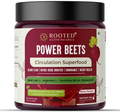 ROOTED Power Beets – Beet Root Powder Tasty Berry Flavor Superfood Drink Mix 250 gm(250 g)